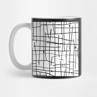 Messy Grid black and white Mug